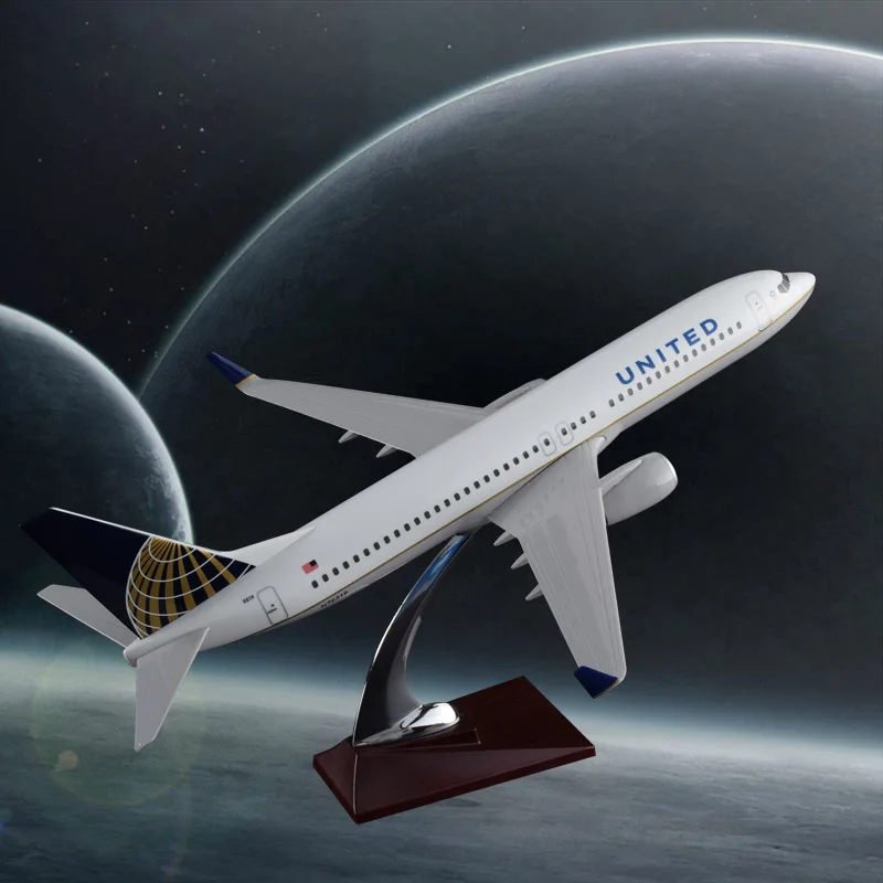 40 см смолы B737 800 United с трёхмерными чертёжами Соединенные Штаты Boeing 737 модель