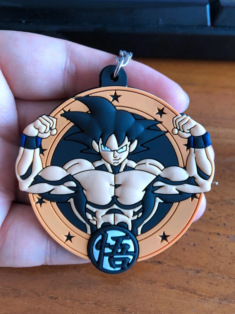 Dragon Ball Z Son Goku, супер ПВХ детали, рисунок, милый кулон, украшение, унисекс, сумка, цепочка, подвески, брелок для ключей