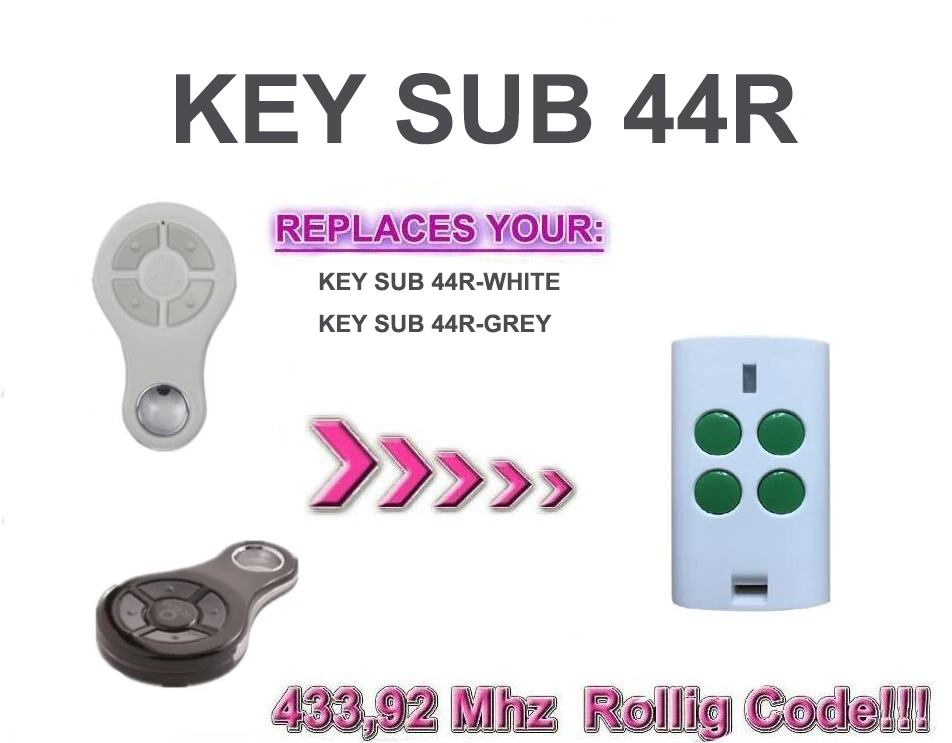

New Universal Multi frequency 280-868MHZ 4 Button Key Fob rolling code for KEY SUB 44R