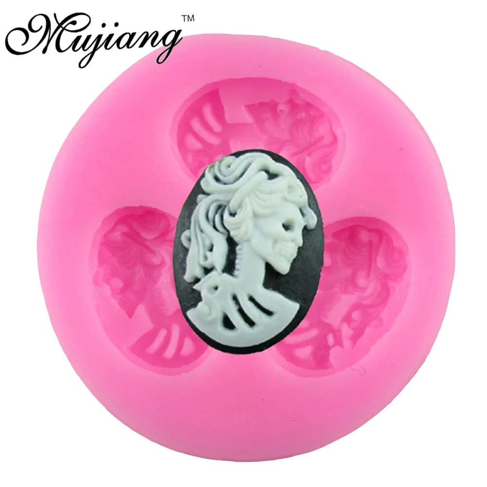 

Mujiang Halloween Skull Girl Silicone Mold Sugarcraft Chocolate Candy Clay Molds Fondant Cake Decorating Tools Kitchen Baking