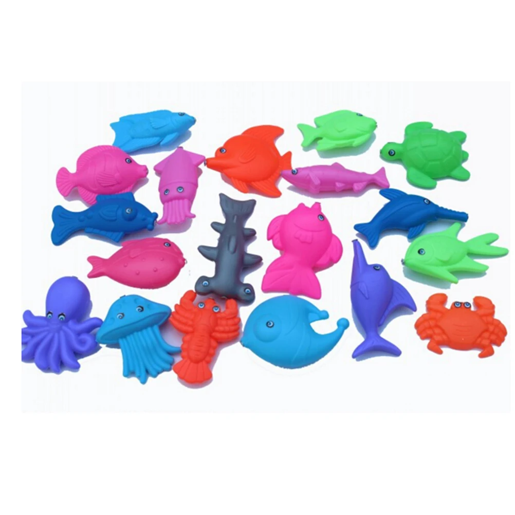 3 шт. Магнитная забавная рыболовная игрушка пластиковые рыбки для детей развивающие игрушки для детская игра в рыбалку случайный стиль