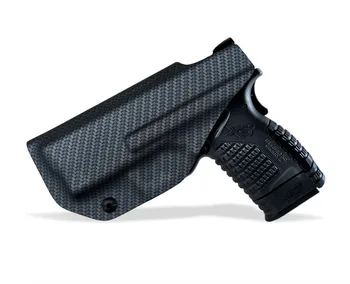 

IWB Carbon Fiber KYDEX Gun Holster Fits: SpringField XD-S 3.3" 9mm/.40S&W/.45ACP Inside Concealed Carry Case Pistol Accessories