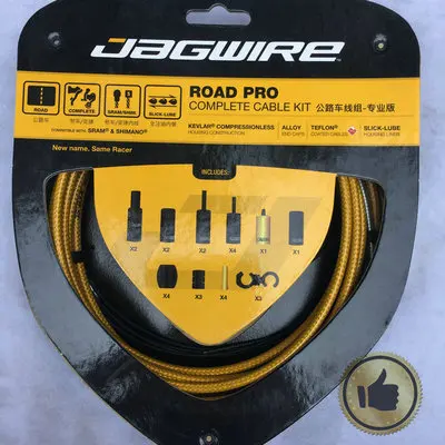 JAGWIRE RACER ROAD PRO L3 Road Pro Полный комплект тросов для переключения передач и тормозов 10 цветов - Цвет: gold