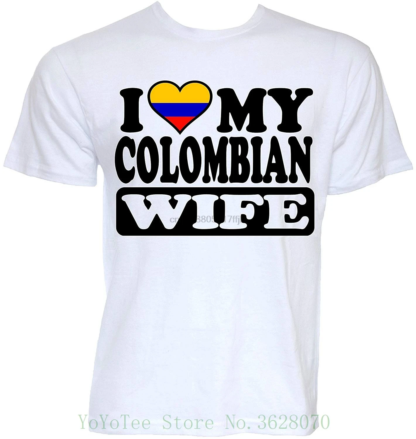 MADE IN COLOMBIA Colombian National Flag CUSTOM BARCODE NUMBERS T-shirt Y81
