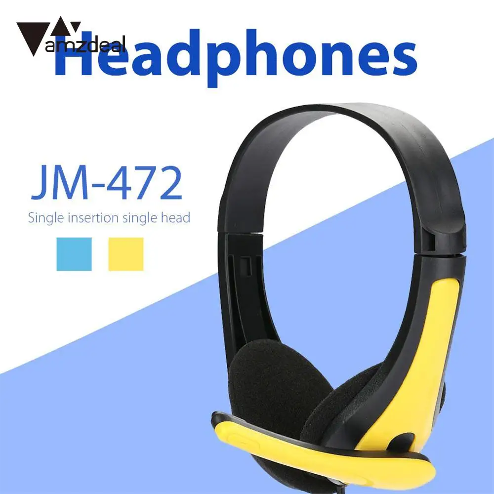 Проводная стереогарнитура Amzdeal 3 5 мм Hi Fi музыкальные наушники с микрофоном умный
