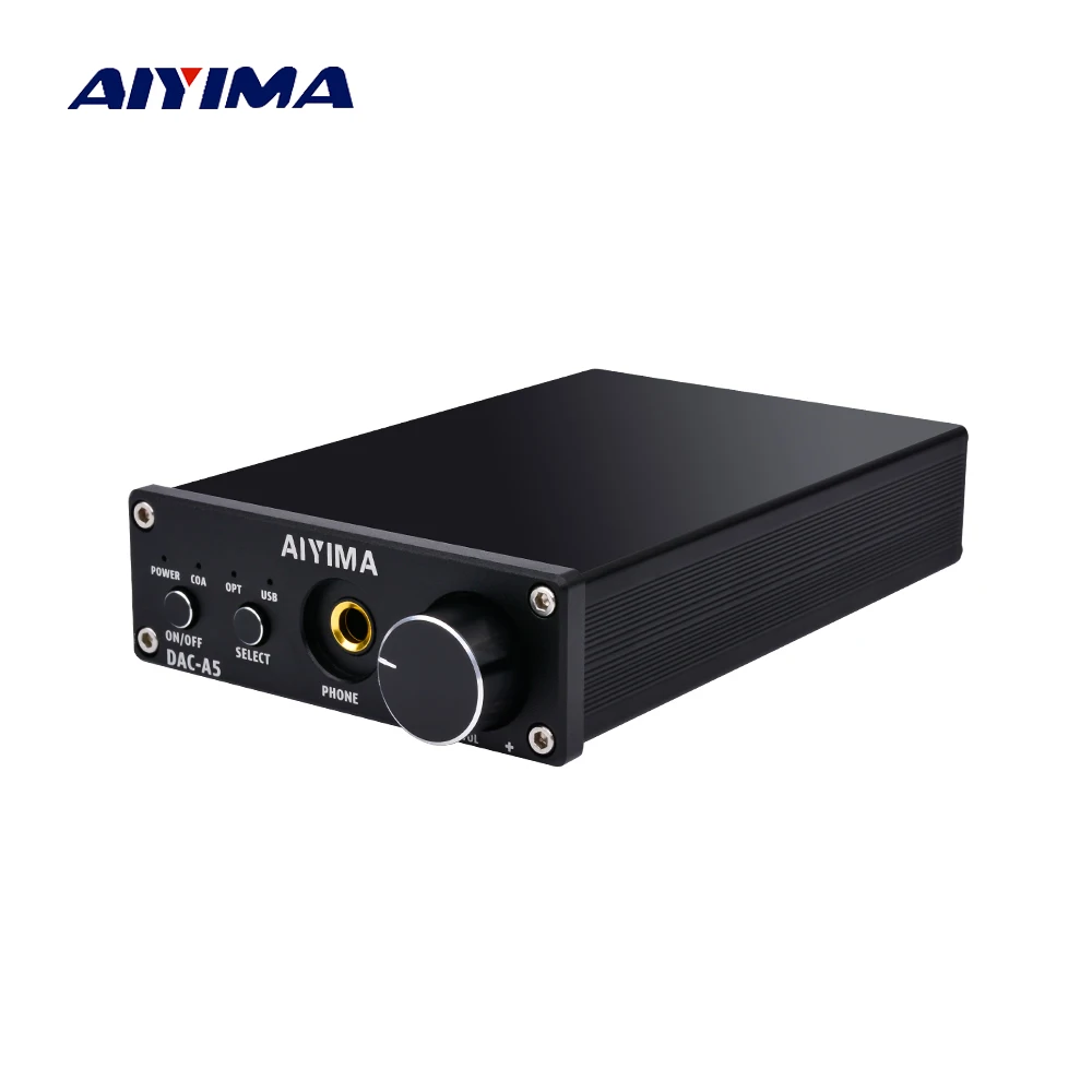 AIYIMA Portable Headphone Amplifier TPA6120A2 USB Coaxial Optical DAC HiFi Audio Decoder Digital Amplifier 24Bit/192KHz