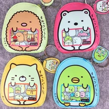 1 шт. мультяшное Угловое создание Sumikko Gurashi мини животные PU Кошелек для монет Сумки для мелочи канцелярская карточка держатель