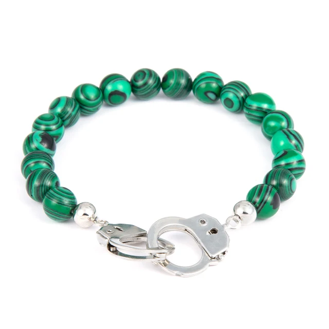 Men Bracelets Bangles Elastic Rope Malachite Bracelet For Women Men Bracelets Bangles Elastic Rope Malachite Bracelet For Women Silver Handcuff Jewelry Pulseras