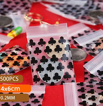 HARDIRON 4x6 см печать различных узоров пластиковые пакеты с застежкой еда для конфет и ювелирных изделий Resealable толстый PE самозапечатывание небольшой пакет - Цвет: as picture