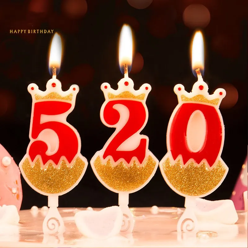 

Glittering Lovely Mini Digital 0~9 Birthday Candles for Kids Babys Happy Birthday Party Cake Baking Cake Decor Cake Accessories