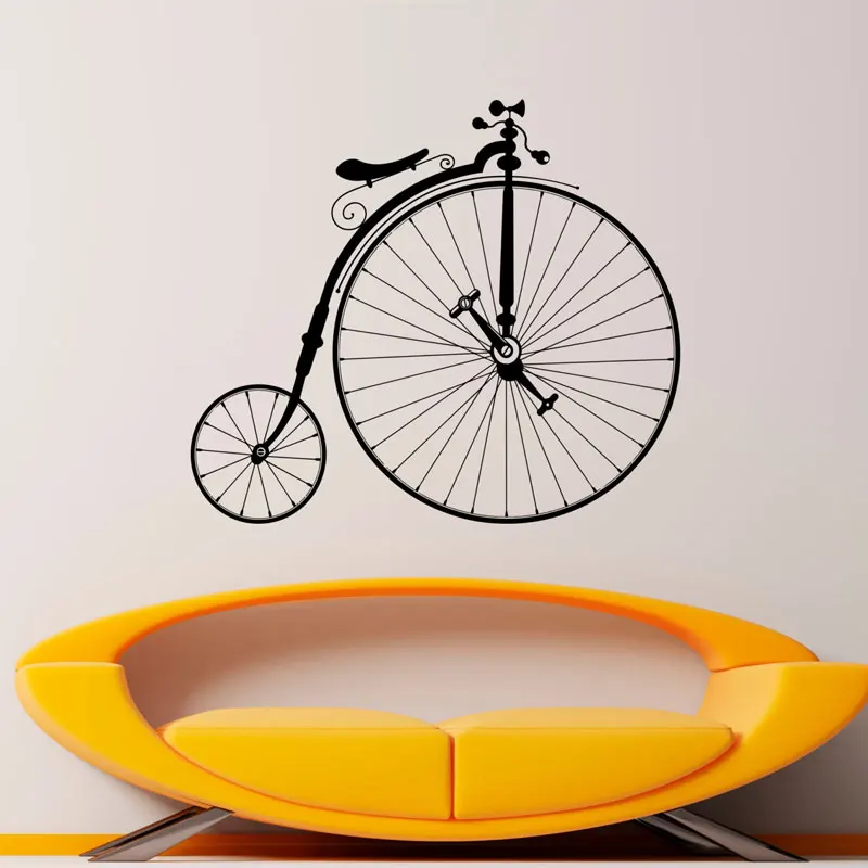 

Antique Bicycle Decal Hipster Wall Vinyl Sticker Sport Bike Home Bedroom Decor Murals Retro Big Wheels Bicycle Decorations C434
