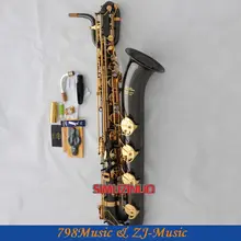 Поддержка профессиональный черный никелевый Золотой баритон-саксофон Sax High F# W/кожаный чехол