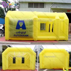 Изготовленная на заказ 6,5X4,5X3 метра желтая надувная покрасочная палатка спрей/Мобильная надувная краска палатка для автомобиля инструмент