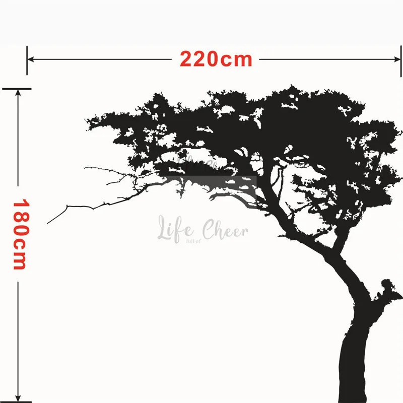 Большой размер, Настенная Наклейка на сосну, съемные настенные фрески для гостиной, натуральный стиль, высокое дерево, виниловые наклейки на стены, креативное искусство AC210