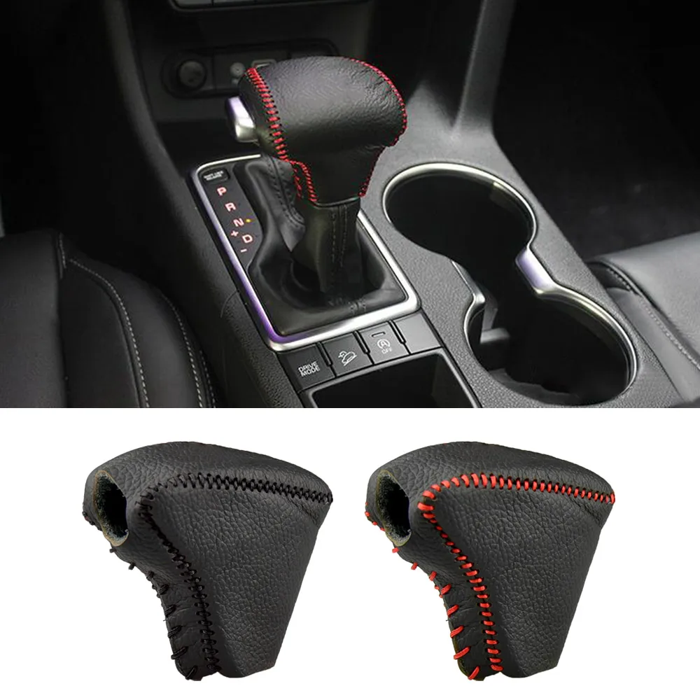 

Gear Head Shift Knob Cover For Kia Rio 4 K2 Sportage Optima K5 Niro 2017 2018 KX5 Automatic Gear Shift Collars Case Car Styling