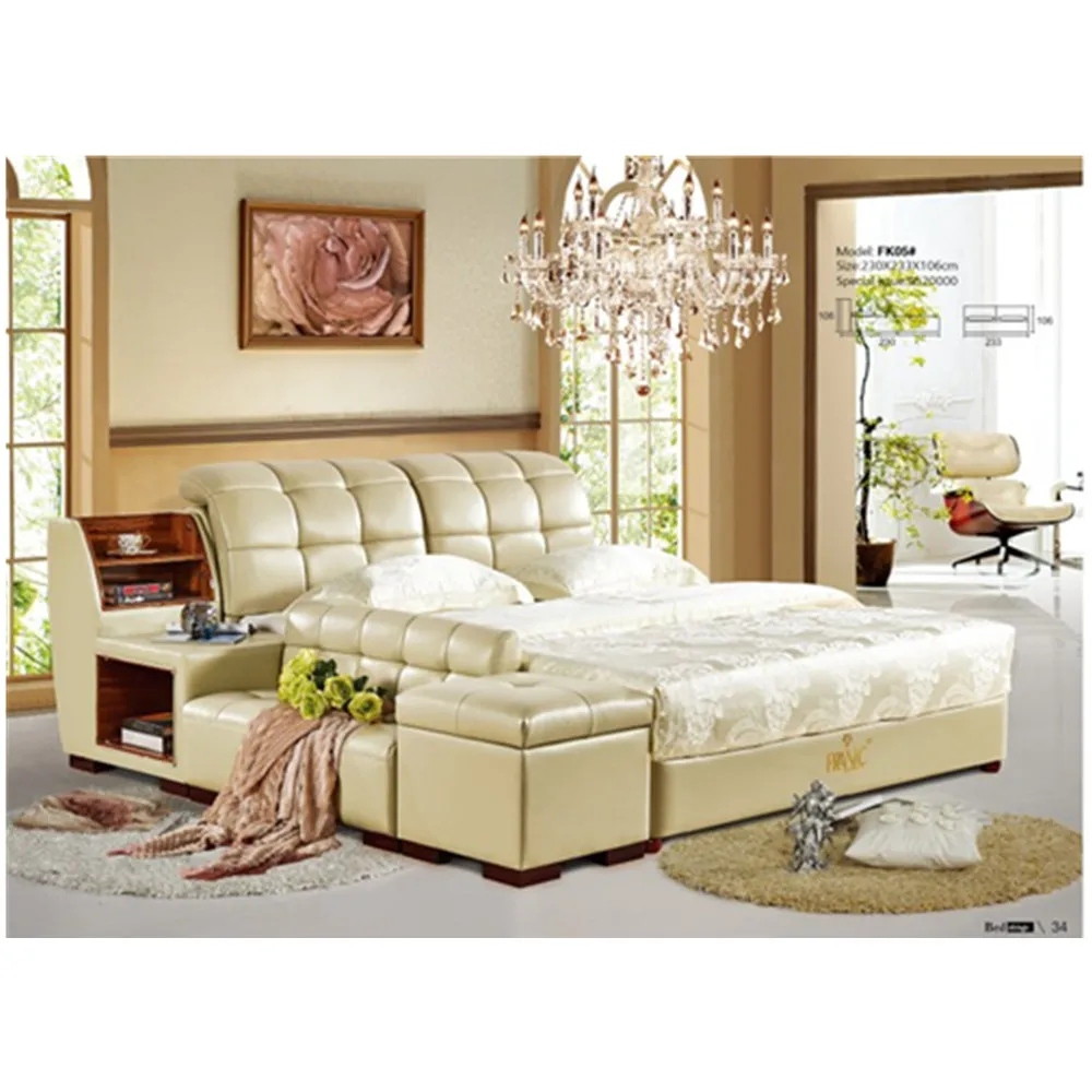 Modern Luxury Leather Sofa Bed For Bedroom Furniture Modern Luxury Leather Sofa Bed For Bedroom Furniture