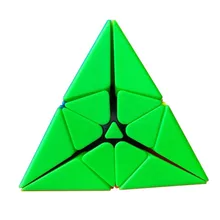 FS дисперсных 2x2x2 Пирамида Скорость магический куб крутящаяся паззл, красивая игрушка Мульти-Цвет Stickerless безопасный АБС ультра-гладкие логическая игра головоломка