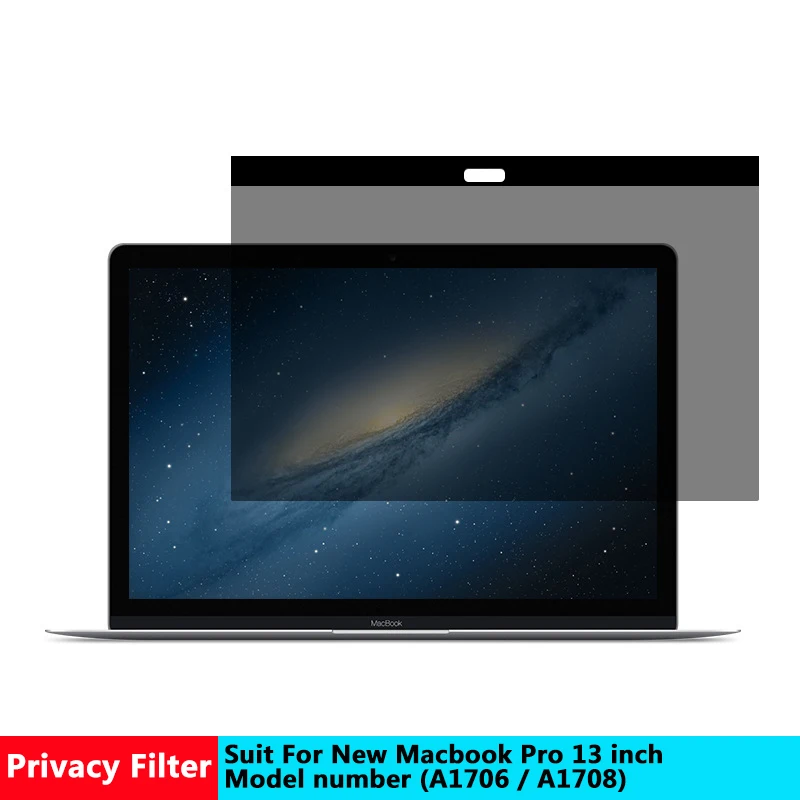 Meilleur AIBOULLY Magnétique filtre de Confidentialité Écrans De Protection film pour Nouveau Macbook pro 13 pouce Pour Apple ordinateur portable numéro de modèle Un 1706 A1708