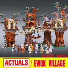 1990pcs Lepin 05047 Star Wars Ewok Village Building Blocks Juguete para Construir Bricks Toys Compatible