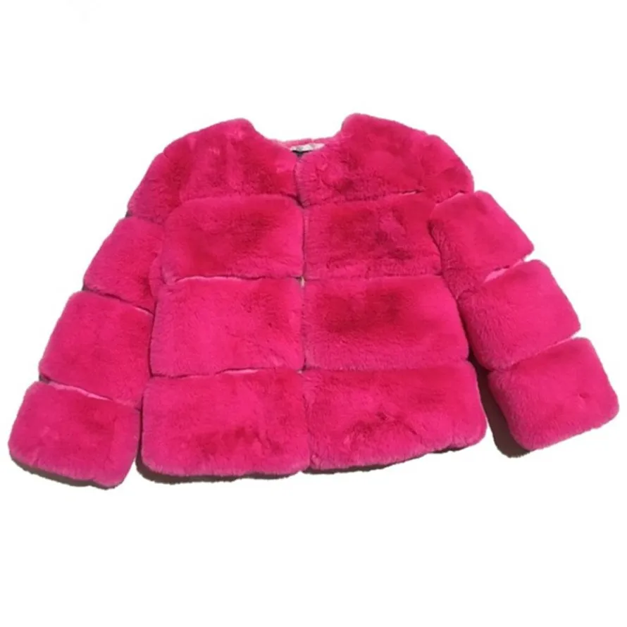 

Children Faux Fur Coat Baby Girls Winter Coats Warm Imitation Fur Toddler Kids Outerwear Teens New Year Baby Leather Jacket 2 10
