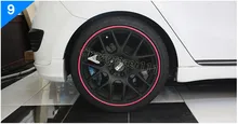 8 Metri Car Styling Universale Protettore Ruota Cerchi Colla Adesivi per Auto Moto 9 Colori Accessori Esterni