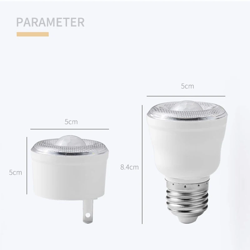 220 В США E27 штекер PIR датчик движения светильник светодиодный инфракрасный индукционный аварийный ночной Светильник для лестницы шкафа беспроводной детектор