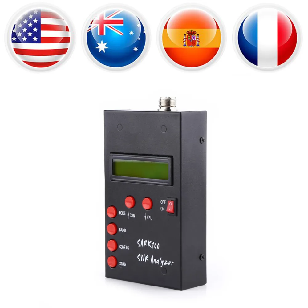 

1-60MHz Shortwave Antenna Analyzer Antenna Tester SWR Impedance Measuring Tools Frequency Meter for Ham Radio Hobbists