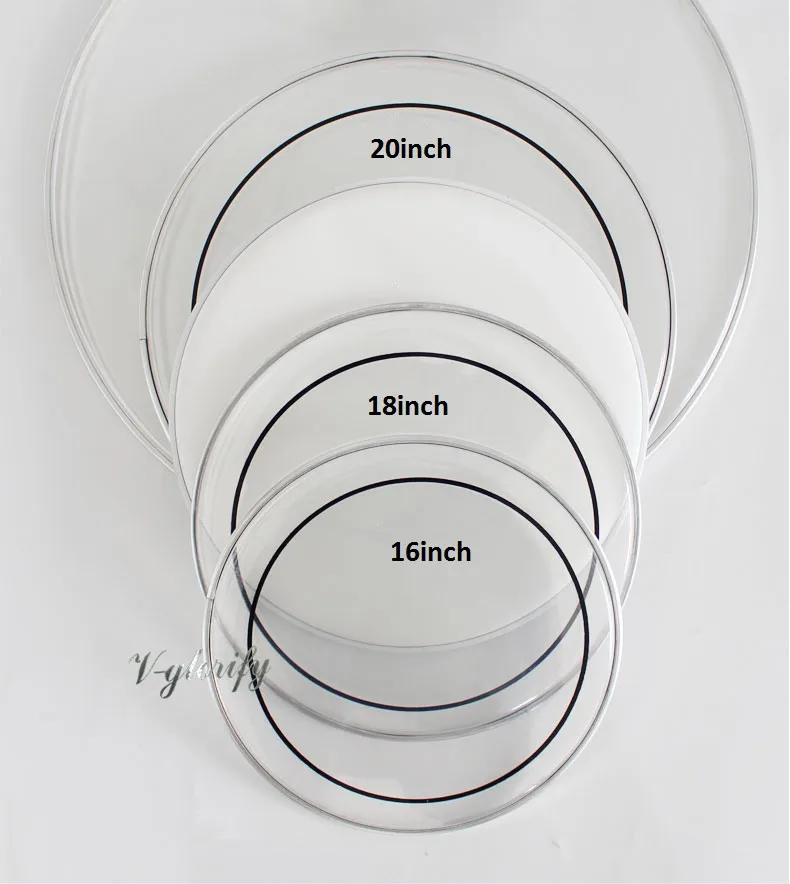 22 24 дюймов прозрачный двойной барабан кожи барабанная головка внешний слой кожи Звук контролируется джаз барабан масло кожи опционально