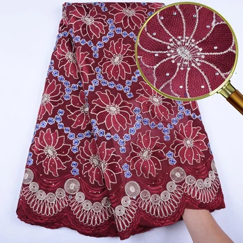 

Swiss Voile Lace Fabric 2019 High Quality Best Selling African Dresses For Wedding Lace Cotton Lace Party Dress With Stones1558B