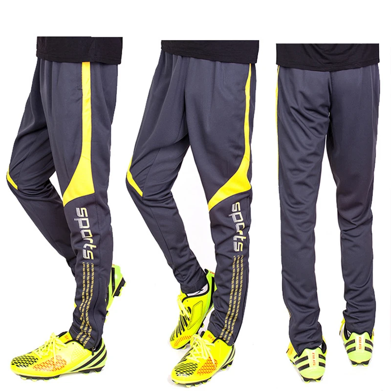 Football Soccer Training Pants Men With Zipper Pocket Jogging Trousers Fitness Running Sport Pants Breathable