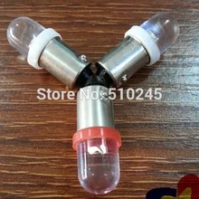 500X авто светодиодный лампы, BA9S 1 светодиодный DC12V набора круглых прозрачных ленточек лампа высокой яркости для пинбол