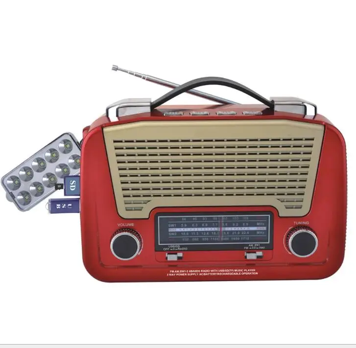 

HEYF NEW AM/FM/SW 3Band World Radio SD/USB MP3 Player Led Torch Rechargeable & AA Battery