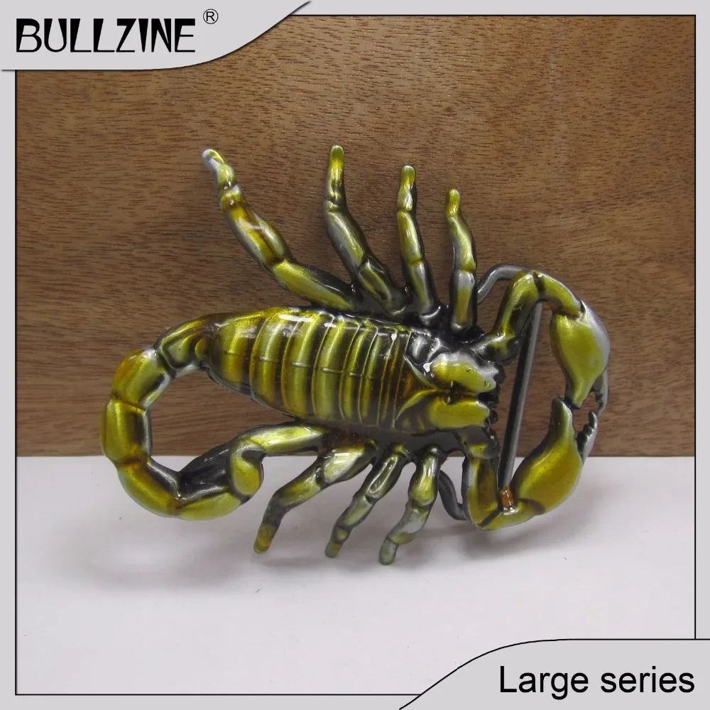 Модная пряжка для ремня Bullzine scorpion с отделкой из оловянного FP 02615 подходит шириной