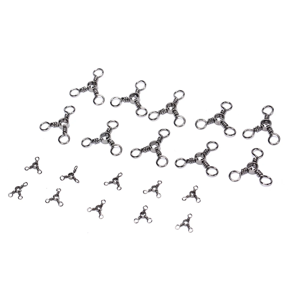 

10pcs/lot Fishing 3-way Swivels Barrel Swivels Fishing Accessoies Fishhooks Fishing Lures Bait Hooks Size 3# 9# Wholesale