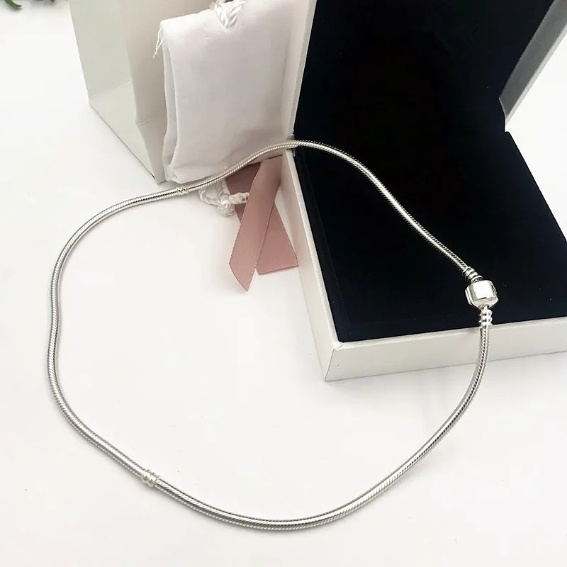 

2019 NEW Perfect Charm logo Engraved S925 Silver chain men necklace charms women 925 jewelry,1 set