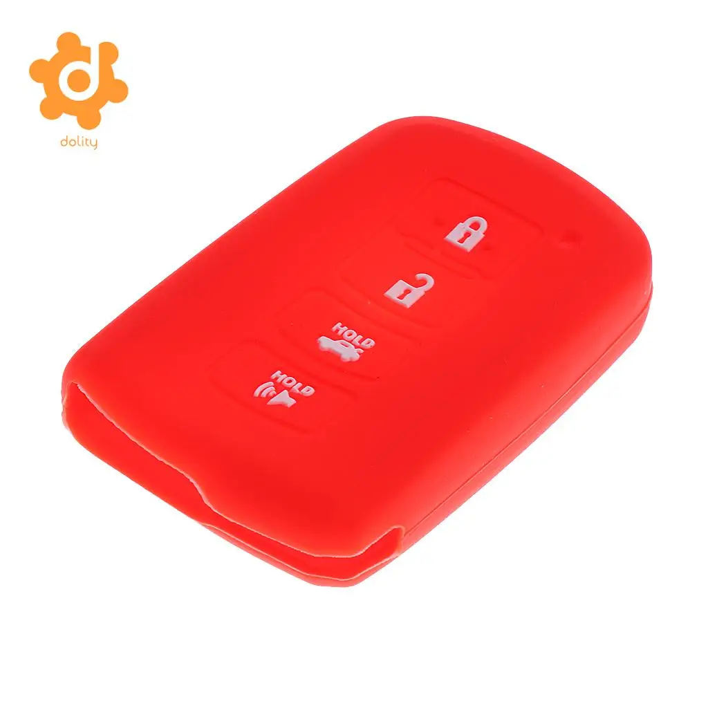 2X Silicone Car Key Shell Fob Case Cover for Toyota Avalon RAV-4 Red+Blue