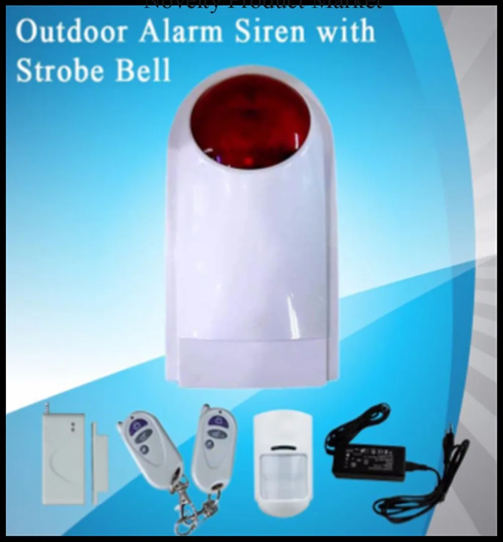 Outdoor Alarm Siren With Strobe Bell Burglar Alarm System in Alarm System Kits from Security