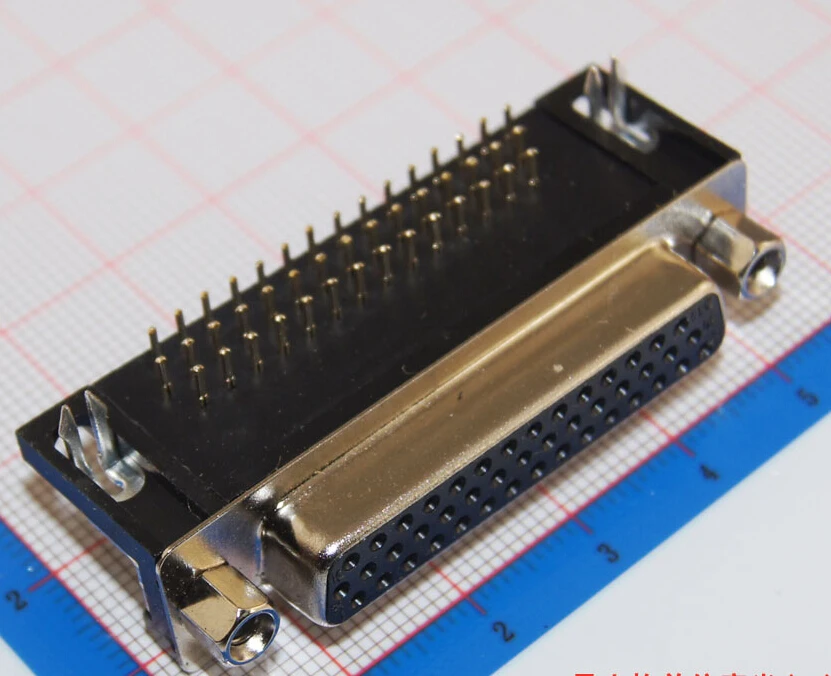 

5PCS DB44 FEMALE PCB Mount serial port CONNECTOR RIGHT ANGLE D-Sub CONNECTORS 44pin plug jack Adapter 3 Rows 44 PIN 44p