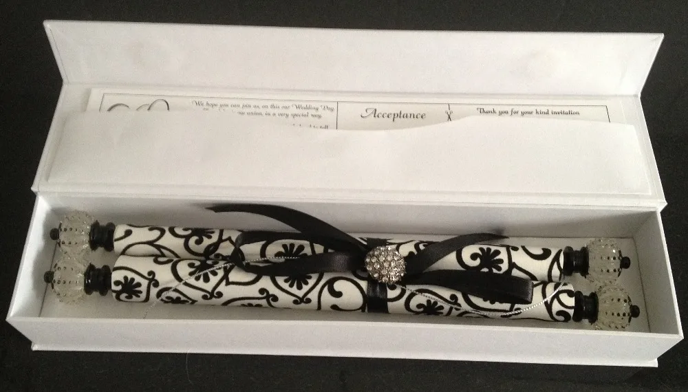  Top quality new scrolls design clear caps finial design invitation scrolls for wedding invitation b - 1108415601