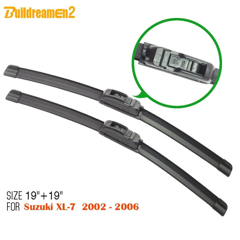 Buildreamen2 Quality Warrant ! Car 2Pcs Wiper Blades Soft Rubber SUV