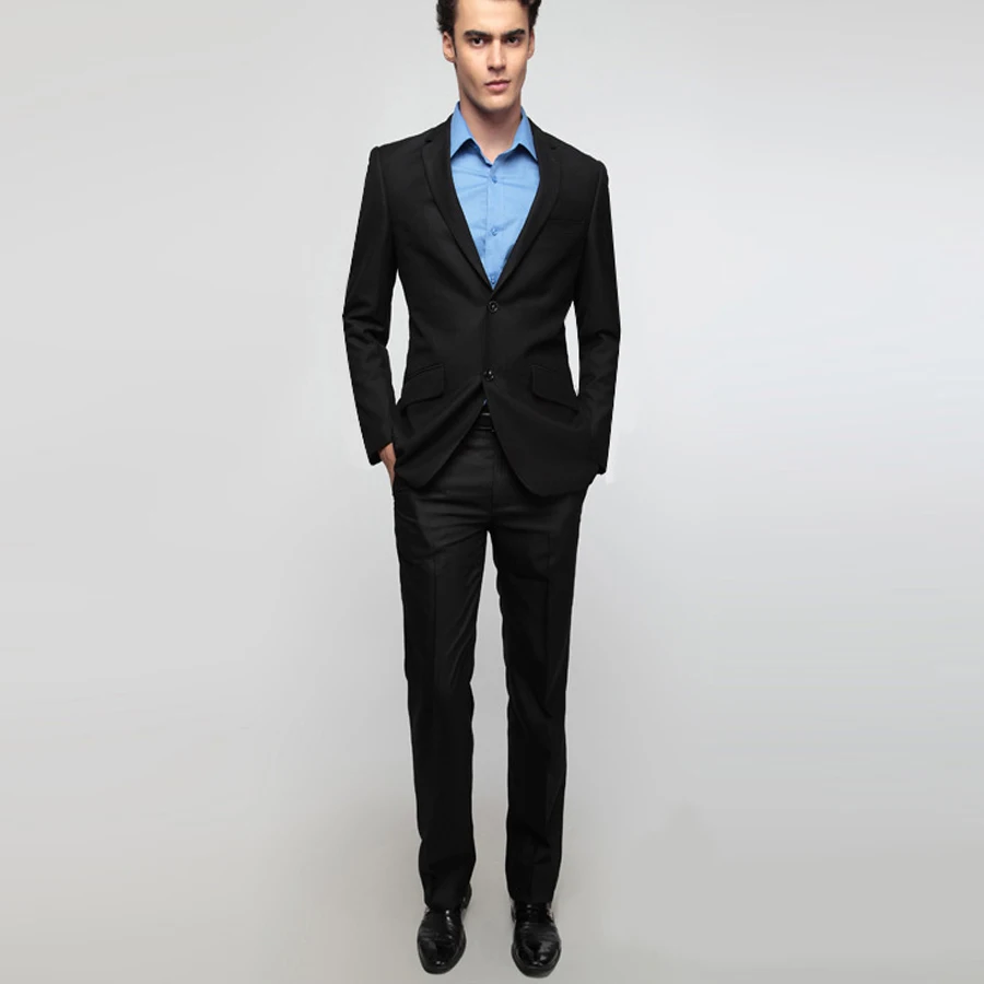Classic Business Style Suit Groom Tuxedos Wedding Suit Party Suits Slim Fit for Men 2Pieces (Jacket+Pants ) 2019 High Quality