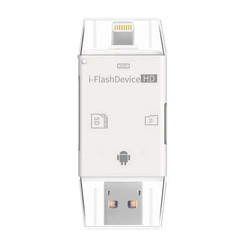 Практичный портативный считыватель карт IPad4/5 TF/SD карты многофункциональный практичный, высококачественный кард-ридер для iPhone 8-PIN портам