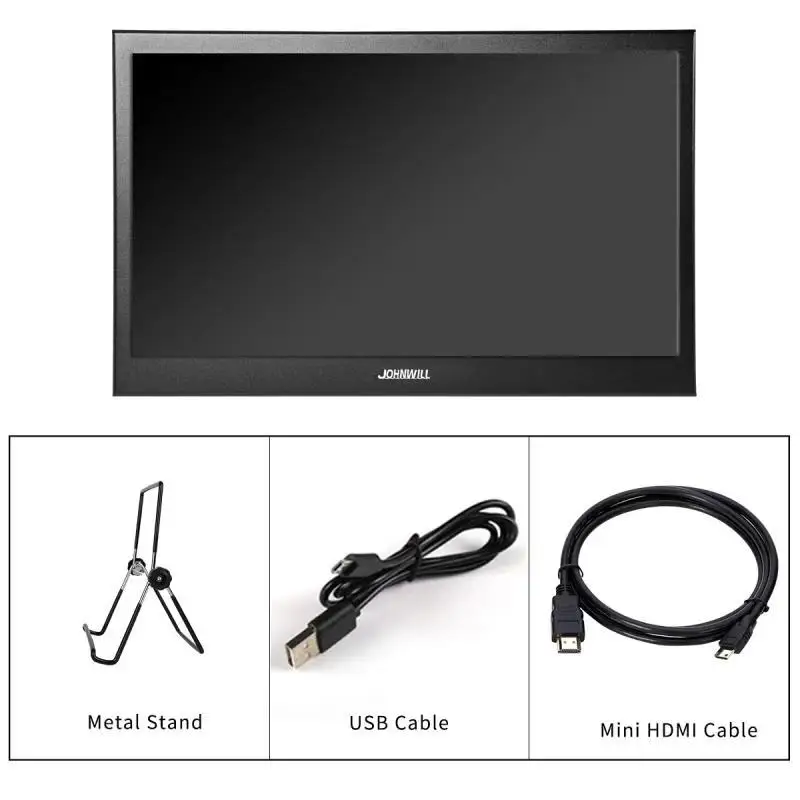 11,6 дюймов 1080P портативный ЖК игровой монитор ПК HDMI TVPS3 PS4 Xbo x360 ips ЖК светодиодный кожаный чехол дисплей монитор для Raspberry Pi - Цвет: With Metal stand