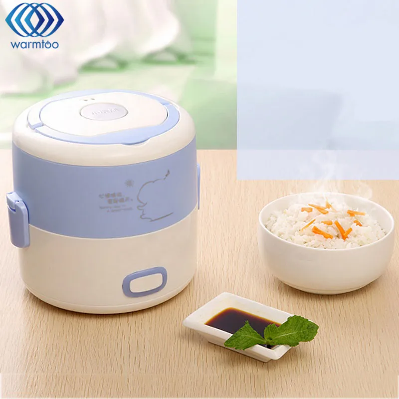 

Electric Heating Lunch Box 1.2L Mini Rice Cooker Stainless Steel Liner Portable Steamer Food Container Thermal Box Home