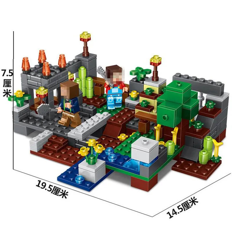 4 шт./лот My World Town Guardian Legoings Набор строительных блоков игрушки подарки|Блочные