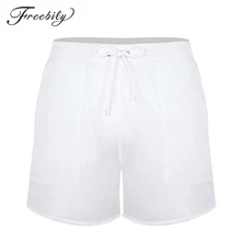 Мужские прозрачные быстросохнущие пляжные шорты с завязками, плавки, летние шорты для плавания для мужчин, купальный костюм, купальный костюм