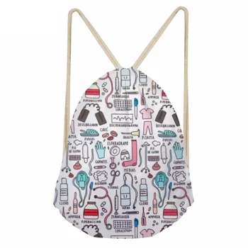 

Fashion Cartoon Nurse 3D Printing Drawstring Bags for Teen Girls Softback Large Students backpack Storage Beach BagsSumka