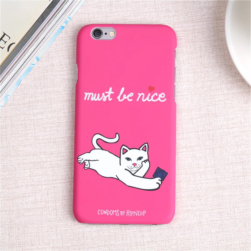 Модные с милым рисунком кота Жесткий Матовая Пластик ультра тонкий Coque чехол для