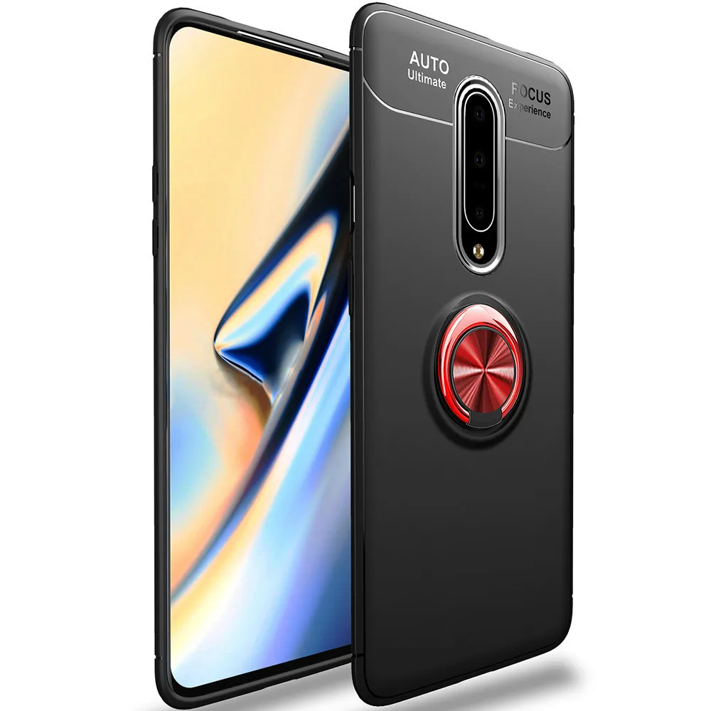 

Phone Case For Oneplus6 6T protective Cover Ring Car magnetic stealth bracket Phone Case For Oneplus7 7Pro soft silicone Cover