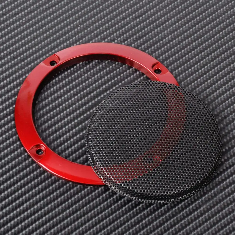 2pcs ABS 3" Speaker Decorative Circle Black Protective Grille Mesh Protection DIY